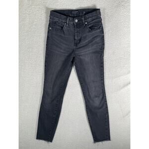 Lucky Brand Jeans Womens 6/28 Black Bridgette High Rise Skinny Ankle Denim Emo